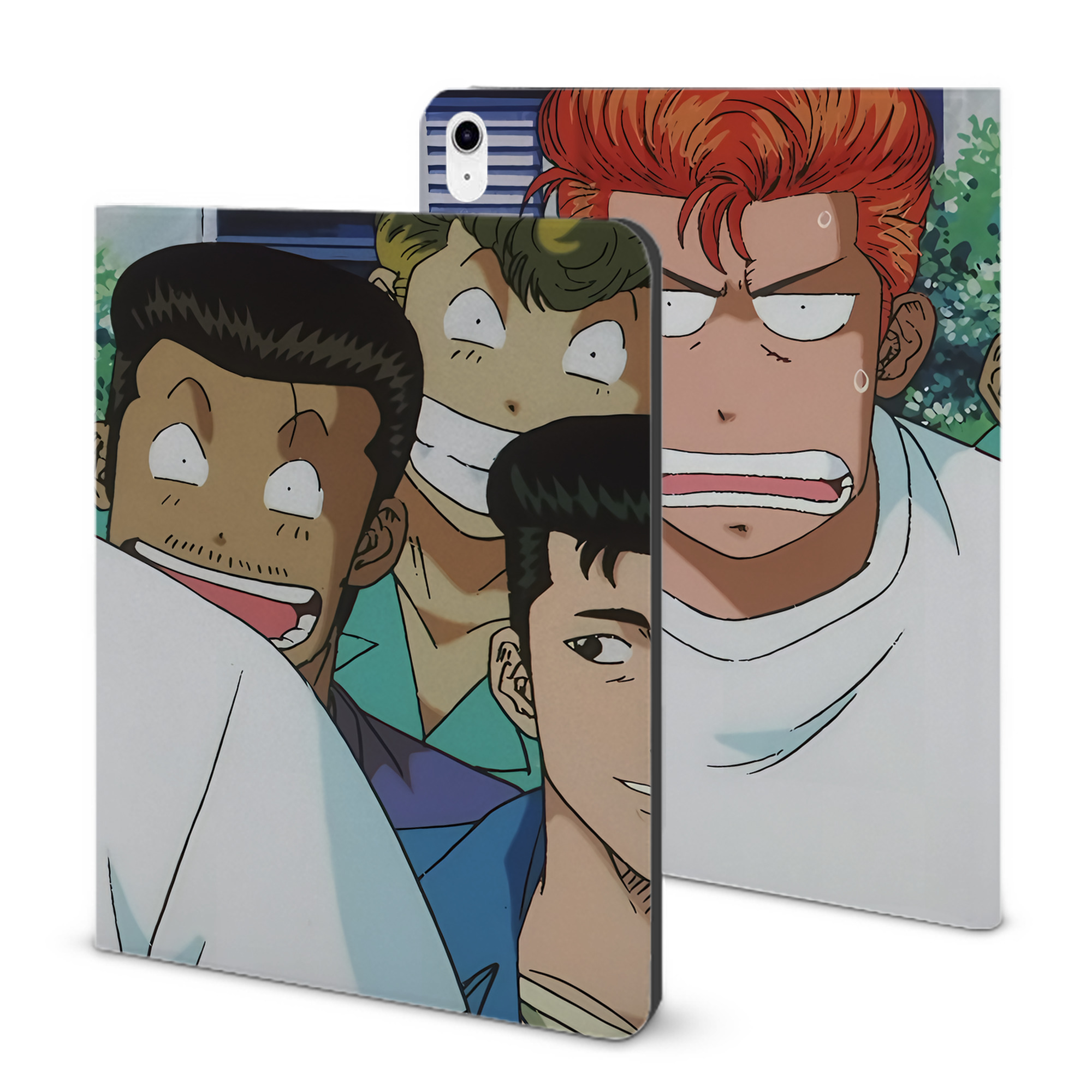 （画像用） SLAM DUNK／スラムダンク IPad ケース ブック型 PUレザー TPU 耐衝撃 軽量 薄型 ペン収納なし 全面保護 IPad 各モデル対応